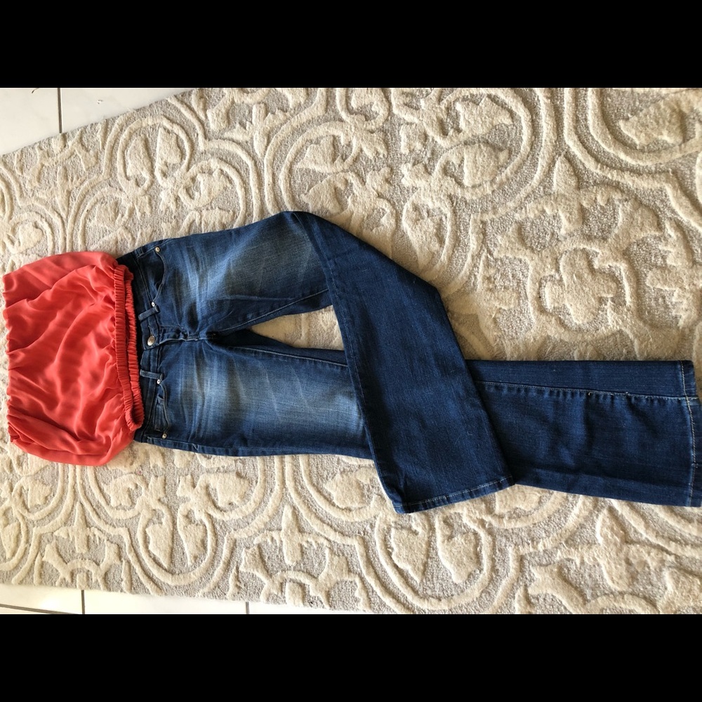 Orange Strapless top - Picture 2 of 2